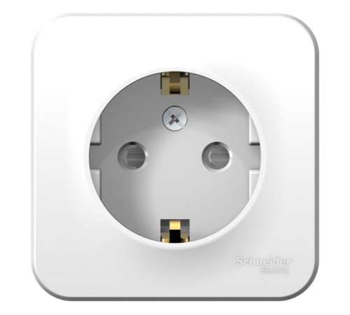 Blanca Белый О/У Розетка с заземлением со шторками, 16А, 250В  BLNRA011101  SE
