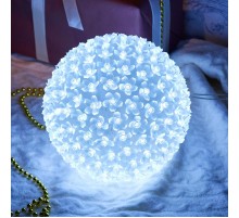Шар светодиодный 220V, диаметр 20 см, 200 светодиодов, цвет белый  501-606  NEON-NIGHT