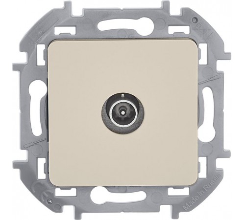 Inspiria Слоновая кость Розетка телевизионная TV проходная С/У 14 дБ 5-862 мГц без рамки  673861  Legrand