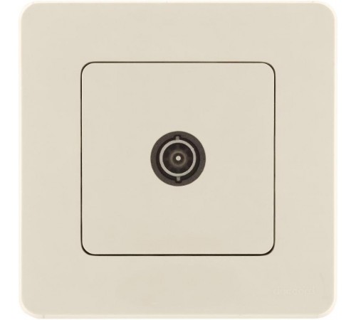 Inspiria Слоновая кость Розетка телевизионная TV проходная С/У 14 дБ 5-862 мГц без рамки  673861  Legrand