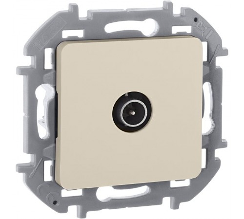 Inspiria Слоновая кость Розетка телевизионная TV проходная С/У 14 дБ 5-862 мГц без рамки  673861  Legrand