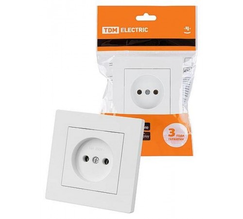 Розетка 2П 10А 250В белая "Сенеж"   SQ1816-0030  TDM