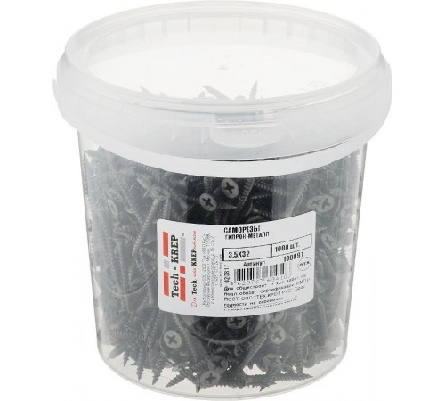 Саморез ШСГМ 3,5х32 (1000 шт) - ведро ( 1,568 кг)  100091  Tech-KREP