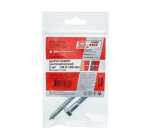 Болт DIN 571 сантехнический оцинк 8х60 (2 шт) - пакет ( 0,041 кг)  102588  Tech-KREP