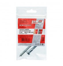 Болт DIN 571 сантехнический оцинк 8х60 (2 шт) - пакет ( 0,041 кг)  102588  Tech-KREP