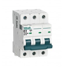 Выключатель автоматический трехполюсный ВА-105 2А C 10кА  13173DEK  DEKraft