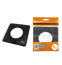 Рамка для выключателей или розеток одноместная защитная 130х130 мм, антрацит  SQ1822-0005  TDM