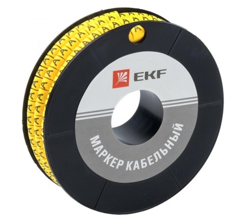 Маркер-кабельный 4,0кв.мм "A" (500шт.) (ЕС-2) EKF PROxima  plc-KM-4-A  EKF