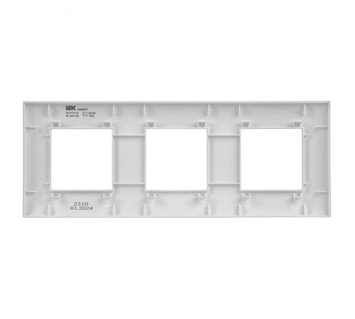 SKANDY Рамка 3-местная SK-F03W арктический белый  SK-M32-K01  IEK