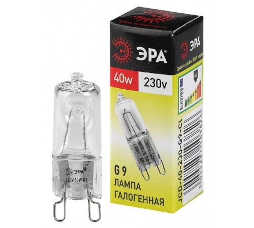 Лампа галогенная  G9-JCD-40-230V-CL G9 40Вт капсула теплый белый свет LM  Б0063939  ЭРА