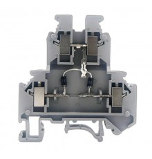 Клемма со встроенным диодом, винтовой зажим, 4 точки подключения, 4 кв.мм, серая  GUR-D-E  DKC