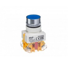 Выкл. кноп. с фикс. ABF 22 мм син.220В ВK-22   25127DEK  DEKraft