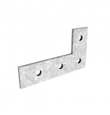 Пластина L-образная №4, удлиненная для СТРАТ профиля, толщ. 5,0 мм, гальван. цинк, 876126  ПЛL-4-5,0-ЭЦ   Ostec