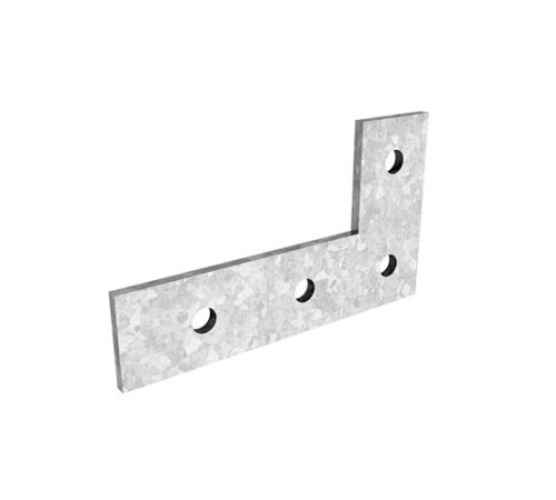 Пластина L-образная №4, удлиненная для СТРАТ профиля, толщ. 5,0 мм, гальван. цинк, 876126  ПЛL-4-5,0-ЭЦ   Ostec