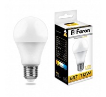 Лампа светодиодная LB-92 (10W) 230V E27 2700K A60  25457  FERON
