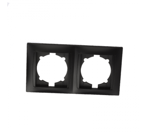 Рамка 2-х постовая горизонтальная графит "Лама"  SQ1815-0630  TDM