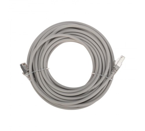 Патч-корд S/FTP CAT 6A (10G), RJ45-RJ45, 28AWG, LSZH, серый, 10м REXANT  02-0390-10  REXANT