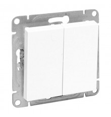 Механизм выключателя, двухклавишный, белый Эпика EKF  UP1-SWW-20  EKF