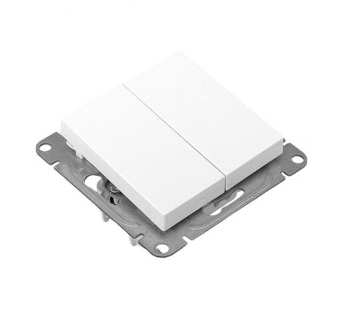 Механизм выключателя, двухклавишный, белый Эпика EKF  UP1-SWW-20  EKF