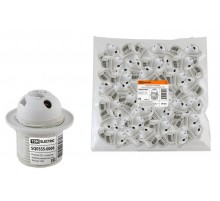 Патрон с кольцом термостойкий пластик Е27 белый  SQ0335-0008  TDM