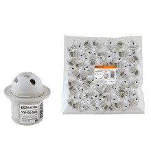 Патрон с кольцом термостойкий пластик Е27 белый  SQ0335-0008  TDM