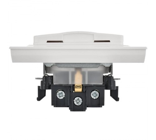 BRITE Розетка с крышкой 16А IP44 РСбш10-3-44-БрБ белый в сборе  BR-R16-16-44-K01-F-PRO  IEK