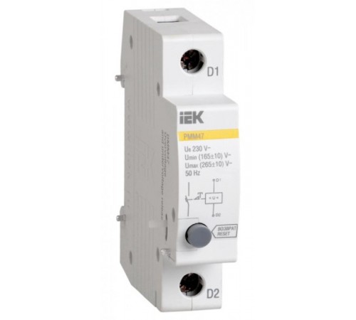 Расцепитель минимального и максимального напряжения РММ47 новая серия на DIN-рейку  MVA01D-RMM  IEK