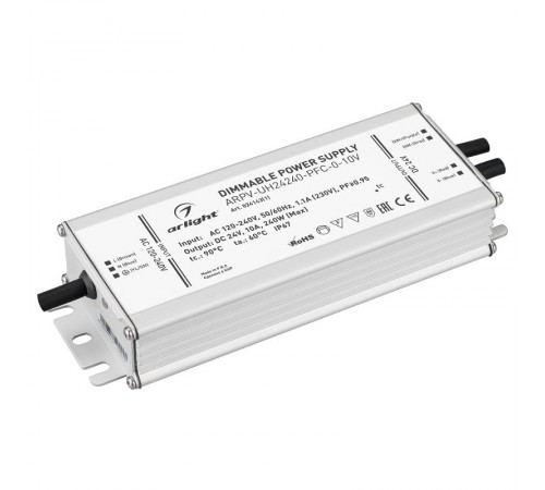 Блок питания ARPV-UH24240-PFC-0-10V (24V, 10.0A, 240W) (Arlight, IP67 Металл, 7 лет)  024143(1)  Arlight