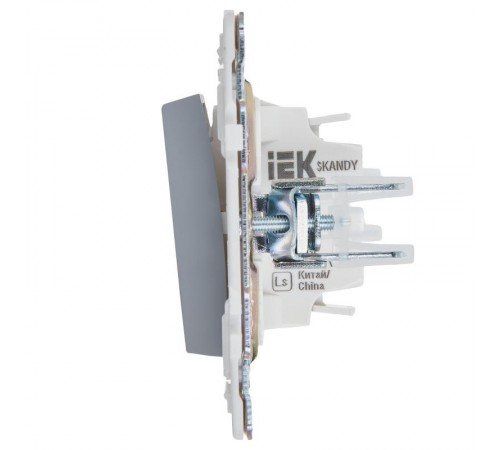 SKANDY Выключатель 1-клавишный кнопоч. 10А SK-V14Gr серый  SK-V17-0-10-K03  IEK