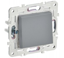 SKANDY Выключатель 1-клавишный проходной 10А SK-V02Gr серый  SK-V12-0-10-K03  IEK