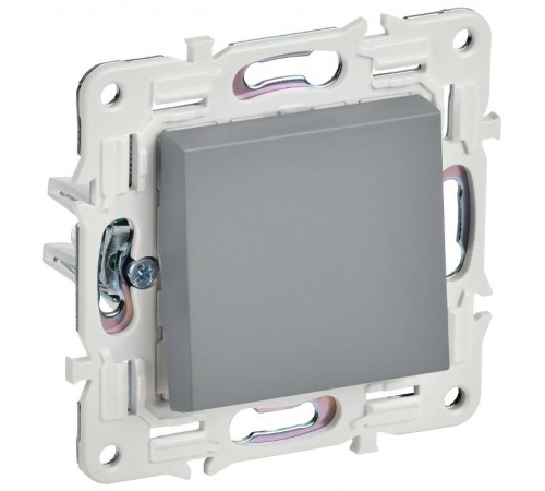 SKANDY Выключатель 1-клавишный кнопоч. 10А SK-V14Gr серый  SK-V17-0-10-K03  IEK