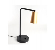 Светильник настольный под лампу GU10, max 35W, 230V , золото и черный, DE185  48426  FERON