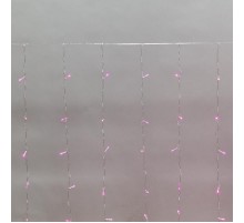 Дождь 3х2 м, прозрачный ПВХ, 240 LED, розовый, IP20, с контроллером, не соединяется  235-097  NEON-NIGHT