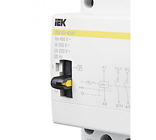 Контактор модульный с ручным управлением КМ40-40МР AC KARAT IEK  MKK22-40-40  IEK