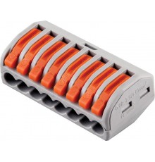LD222-418 Клемма строительно-монтажная 8-проводная (DIY упаковка 5 шт)  32423  STEKKER