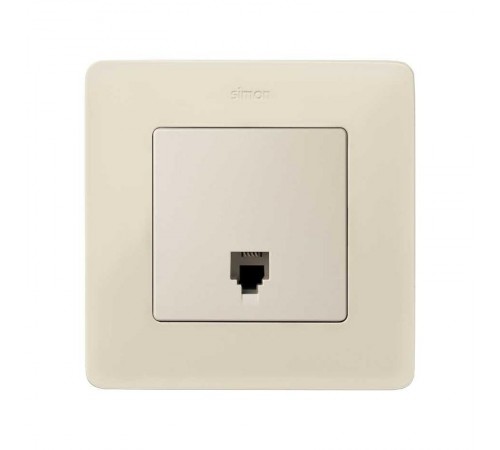 Simon 82 Накладка на телефонную розетку RJ-11, RJ-12, S82 Detail слоновая кость  82062-61  Simon