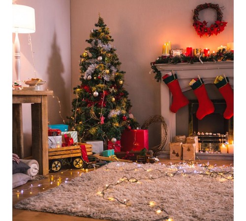 Гирлянда светодиодная линейная 230V 200 LED желтый, IP 20, шнур 3м , CL06  32314  FERON