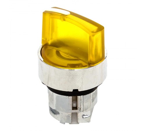 Исполнительный механизм переключателя ХB4 желтый на 3 положения с фиксацией, с подсветкой с короткой ручкой EKF PROxima    XB4BD3FL-Y   EKF 