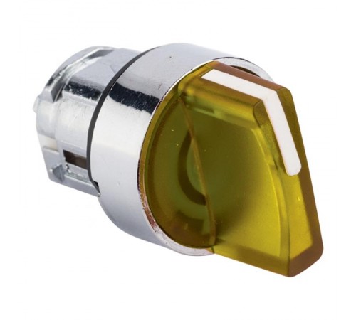 Исполнительный механизм переключателя ХB4 желтый на 3 положения с фиксацией, с подсветкой с короткой ручкой EKF PROxima    XB4BD3FL-Y   EKF 