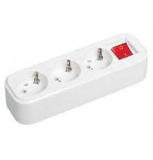 Розетка переносная разб. с выкл. К03В 3 места CLASSIC  KYP11-16-03-00-ZK  IEK