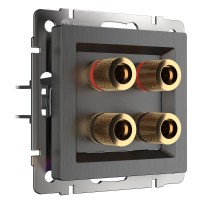 W1185004/ Электроустановочные изделия - Акустическая розетка (графит рифленый)  a050752  Werkel