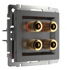 W1185004/ Электроустановочные изделия - Акустическая розетка (графит рифленый)  a050752  Werkel