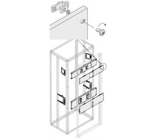 К-кт 2хXT4 3/4P FIX-PLUG.бл.мот.W=600мм1STQ008444A0000  ABB