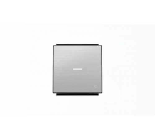 Клавиша для 1-клавишных выключателей/переключателей/кнопок с символом ЗВОНОК и линзой подсветки, серия SKY, цвет нержавеющая сталь2CLA850430A1401 AB