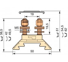 Клемма HD10/12.FF5 2шпильки  1SNA295397R2600  TE