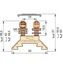 Клемма HD10/12.FF5 2шпильки  1SNA295397R2600  TE