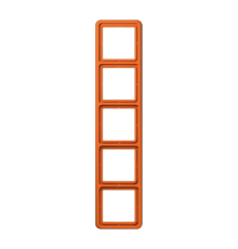 Рамка для вертикальной и горизонтальной установки ударопрочная, 5-кратная; оранжевая  CD585WUO  Jung