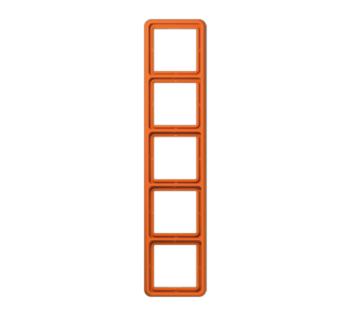 Рамка для вертикальной и горизонтальной установки ударопрочная, 5-кратная; оранжевая  CD585WUO  Jung