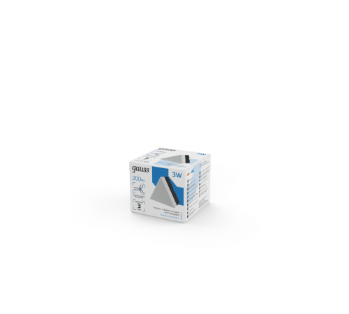 Модуль треугольный светодиодный  IP40 72*63*55мм 3W 200Лм 6500К Shop Lighting черный 1/100  883665348  Gauss