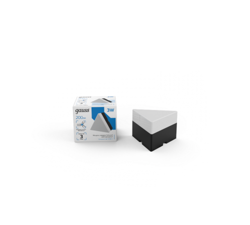 Модуль треугольный светодиодный  IP40 72*63*55мм 3W 200Лм 6500К Shop Lighting черный 1/100  883665348  Gauss